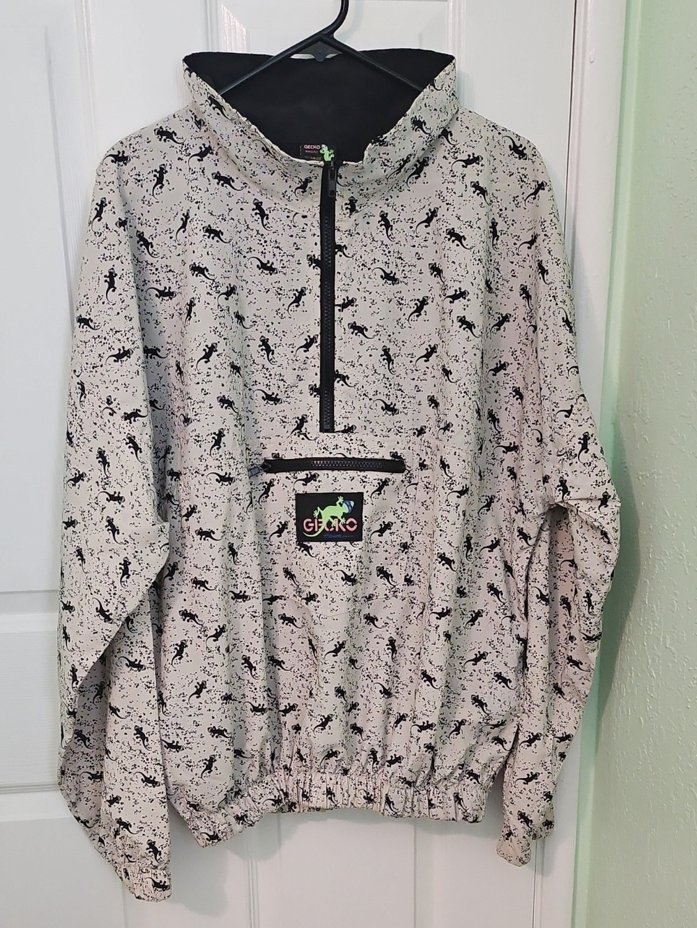 Vintage Gecko Hawaii Half Zip Pullover Windbreaker XL